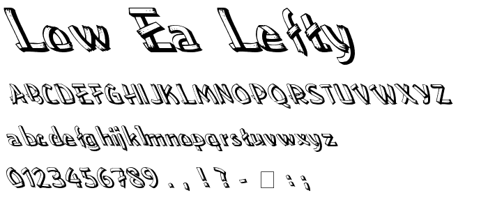 Low Ea Lefty font